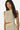 SaltTree Love Poem off white crinkled plisse sleeveless crop top with delicate rhinestone embellishments on model
