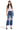 SaltTree Mica Denim high rise vintage crop flare jeans in medium blue wash with distressed knees and frayed raw hem