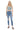 SaltTree Mica Denim Custoza high rise crop skinny jeans in vintage medium blue with ripped knees and raw hem.