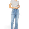 SaltTree Mica Denim super high-rise straight loose fit jeans in medium blue with a clean, non-distressed finish.