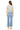 SaltTree Mica Denim super high-rise straight loose fit jeans in medium blue with a clean finish, back view.