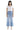 SaltTree Mica Denim light wash super high rise wide leg cropped jeans with front patch pockets on a model