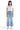 SaltTree Mica Denim light wash super high rise wide leg cropped jeans with front patch pockets on a model.
