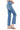 SaltTree Mica Denim Aniello super high rise straight leg jeans in medium blue wash with raw fringe hem and distressing