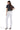 SaltTree Mica Denim high rise white slim straight jeans with tummy tuck waistband worn by a model from behind