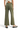 SaltTree high rise olive green wide leg crop pants with raw hem, worn by a model from the back view.