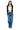 SaltTree model wearing ONE HUNDRED B high rise relaxed wide leg jeans in medium denim with stone wash and whiskers