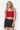 SaltTree model wearing a red seamless ribbed cropped tank top with a square neckline and hook-and-eye front closure