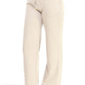SaltTree Reflex beige fleece straight leg joggers with an elastic drawstring waist and side pockets