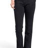 SaltTree Reflex black fleece joggers with an elasticized drawstring waist, side pockets, and a flared leg fit.