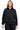 SaltTree Reflex black fleece half-zip pullover with a mock neck collar worn by a smiling model
