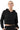 Model wearing a black SaltTree Reflex scuba knit cropped zip-up hoodie with a drawstring hood and comfort fit.