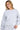 SaltTree model wearing a heather grey Reflex relaxed fit fleece crew neck sweatshirt with ribbed trims