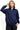 SaltTree Reflex navy fleece half-zip pullover with a mock neck collar worn by a model in a relaxed fit.