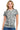 SaltTree Reflex olive camo short sleeve crew neck t-shirt in soft cotton-stretch jersey worn by a blonde model