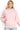 SaltTree Reflex pink brushed fleece pullover hoodie with kangaroo pocket worn by a smiling model