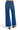 SaltTree Risen Jeans dark wash high rise wide leg denim with a frayed raw hem viewed from the back