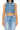 SaltTree Wax Jean cropped boxy medium blue denim vest with destroyed detailing and button-front closure on a model