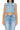 SaltTree Wax Jean medium blue cropped boxy denim vest with destroyed details, button front, and chest pockets.