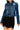SaltTree Wax Jean medium blue destructed denim jacket with a cropped trucker silhouette and button-front closure.