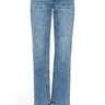 SaltTree Wax Jean mid-rise wide leg jeans in medium blue snow wash denim with a classic five-pocket design