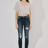 Kancan - Women's High Rise Distressed Cuffed Ankle Skinny Jeans - KC7299-SaltTree